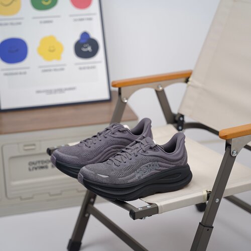 HOKA正品Bondi 9 百搭舒适时尚缓震透气跑步鞋男宽版1162013-GYCR