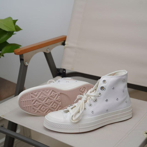 匡威休闲百搭高帮链条帆布鞋