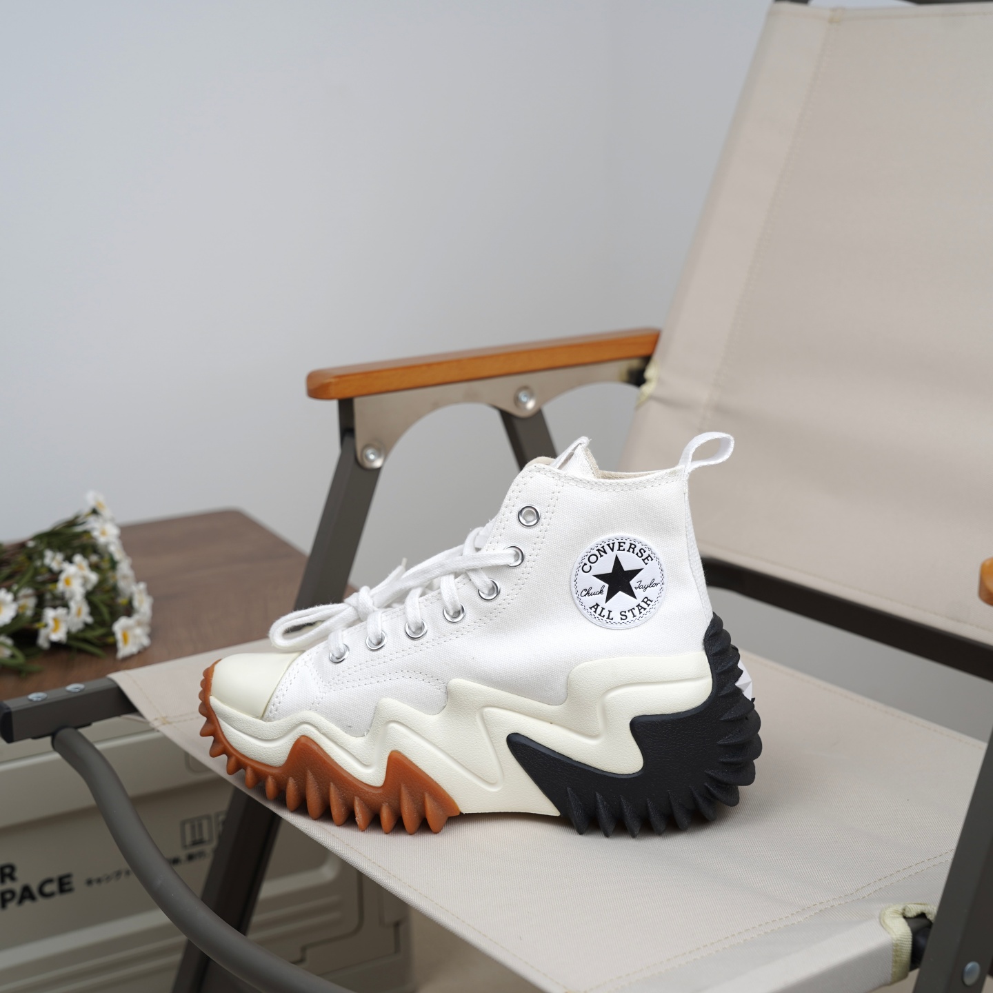 匡威高帮厚底增高帆布鞋