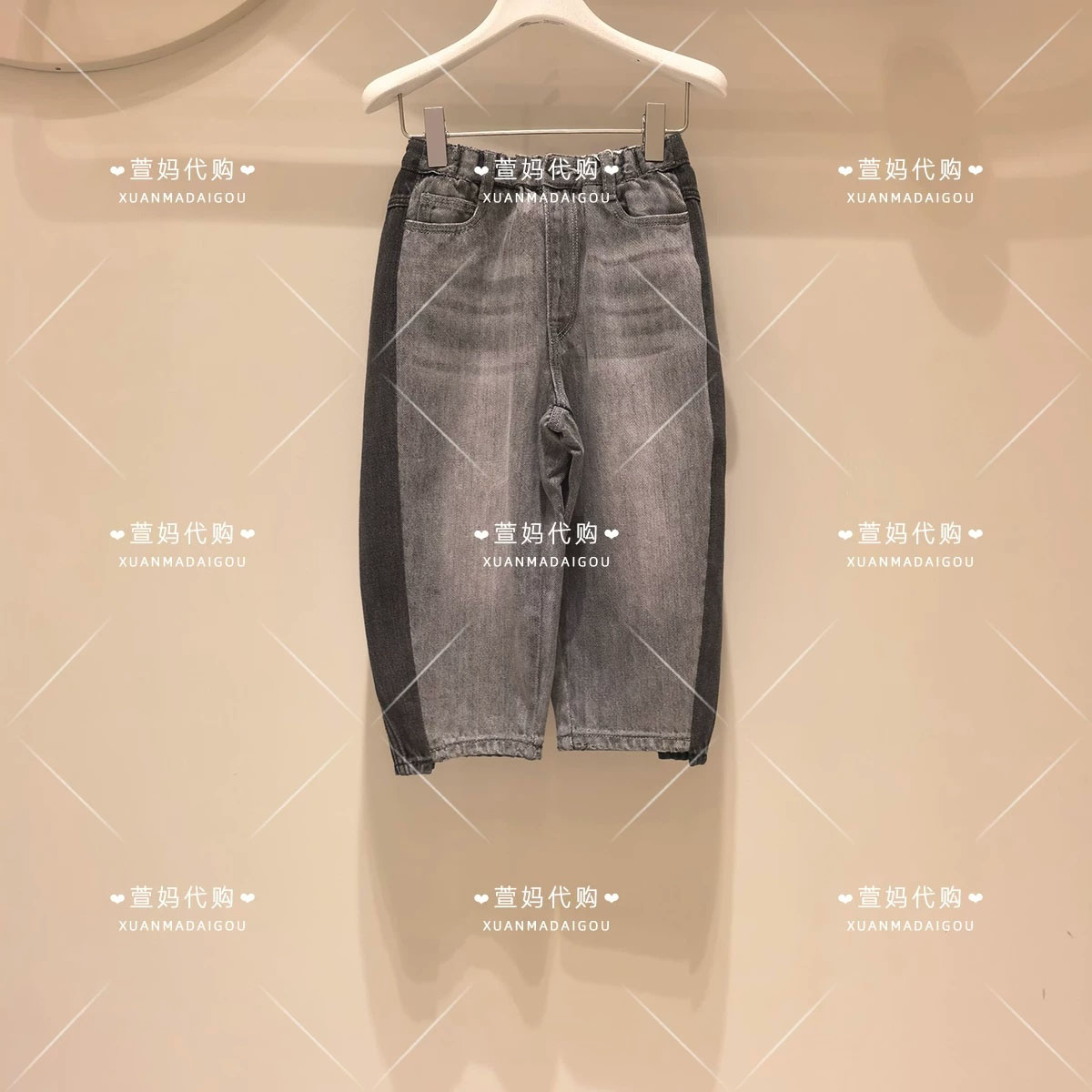 1Q9E15650小江南商场童装2026秋装新品男女童休闲牛仔九分锥形裤
