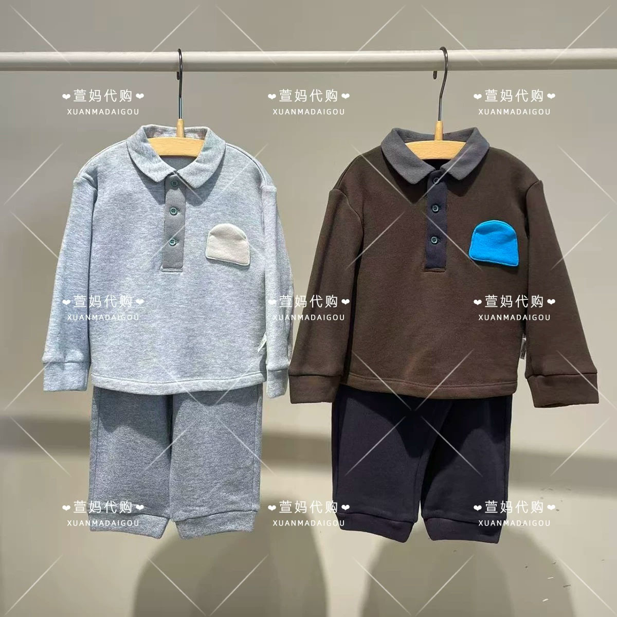 YQ9H21220小江南商场童装2026秋冬新品男女婴童休闲长袖套装