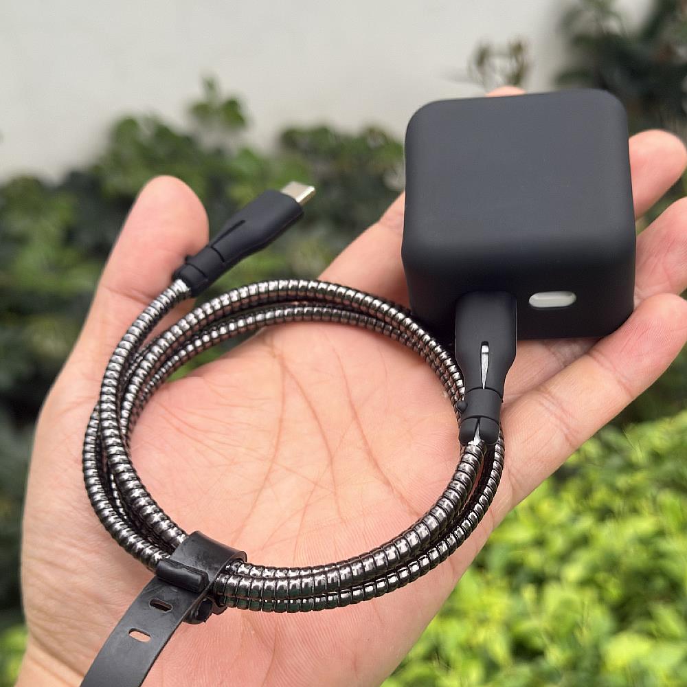 苹果16 15promax 35W充电器保护套iPhone16pro数据线防折断缠绕绳