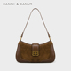 CanniKanlm真皮法棍腋下包女2025秋冬新款 高级质感复古单肩斜挎包