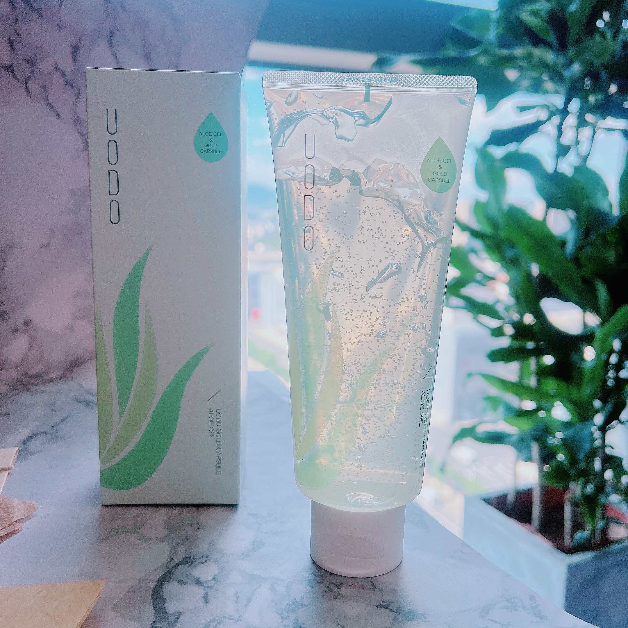 晒后皮肤续命芦荟胶~优家金珠芦荟凝露200G晒后修护温和25年6月