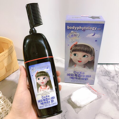 在家也能轻松染发~Dexe润彩发霜一梳彩染发剂盖白发染发膏180ml
