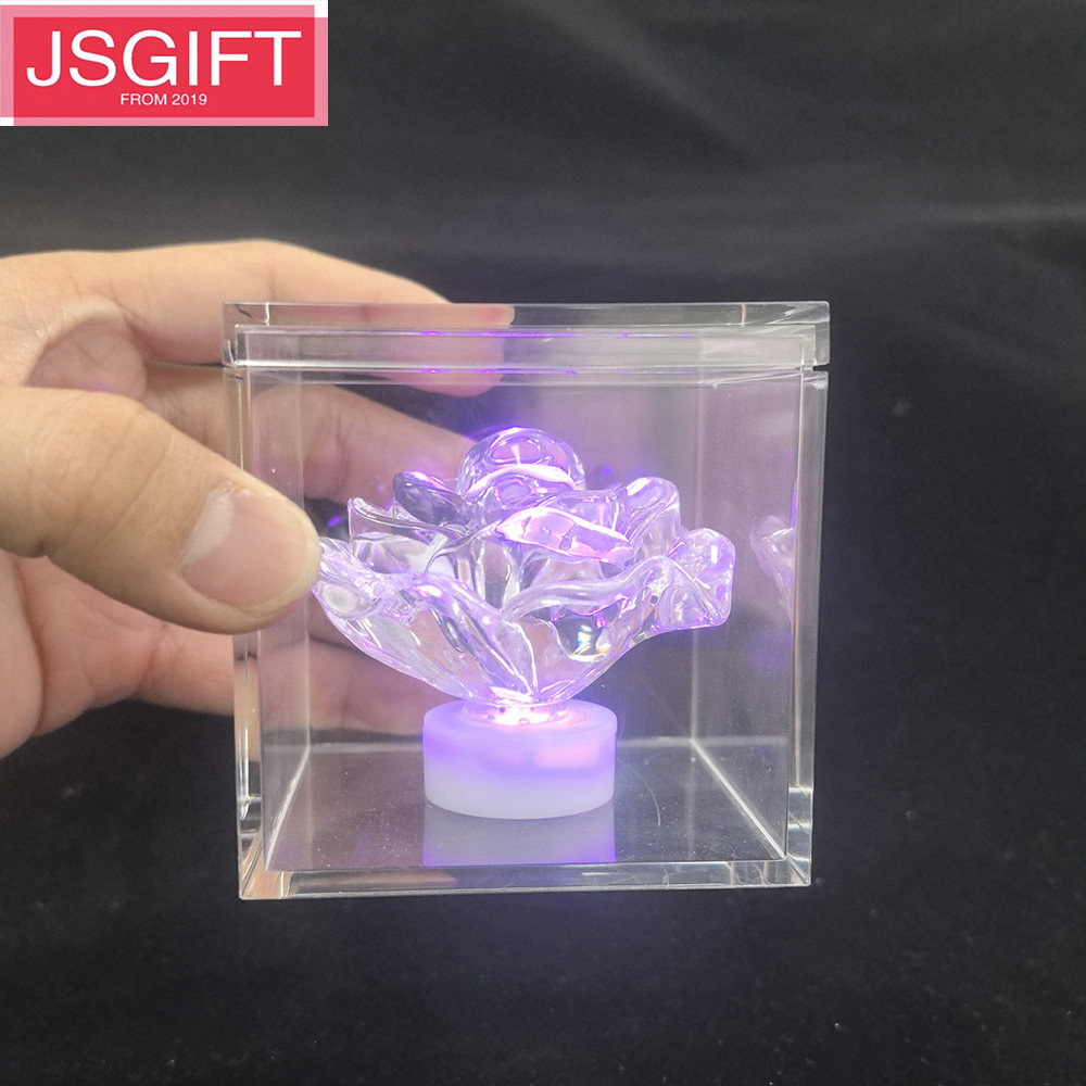 欧美七彩玫瑰花摆件情人节送女友老婆玫瑰花礼物生日结婚纪念日花