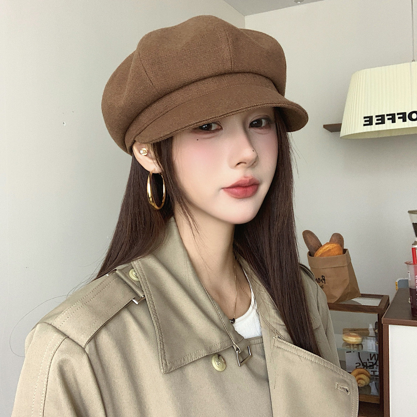 羊毛混纺英伦云朵八角帽女秋冬加大纯色鸭舌贝雷帽显脸小画家帽子,服饰配件/皮带/帽子/围巾,帽子,淘宝优惠券,粉丝福利购,淘宝优惠卷