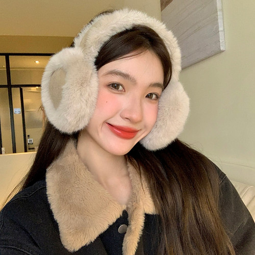 雪林鹿可爱毛绒保暖防冻耳套