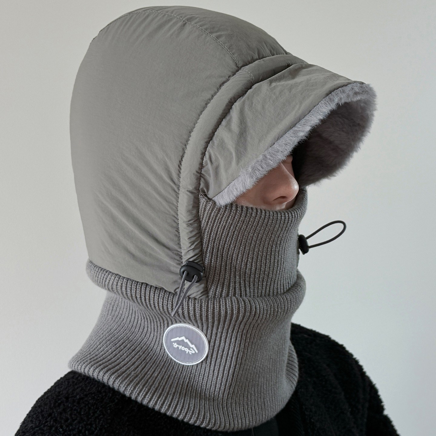 骑车防寒帽子围巾一体女保暖电动车防风面罩冬天头套内胆雷锋帽男