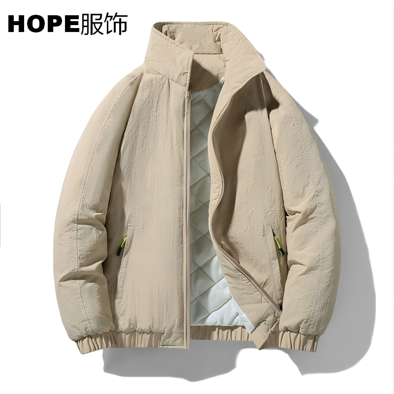 美式翻领棉服冬季加厚保暖棒球服外套宽松大码休闲夹克棉衣男棉袄