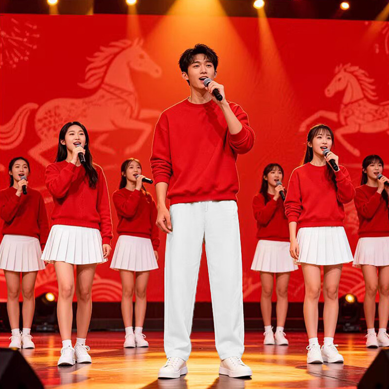 年会团体男女同款演出服学生啦啦操表演服成人拉拉队打歌服舞蹈服