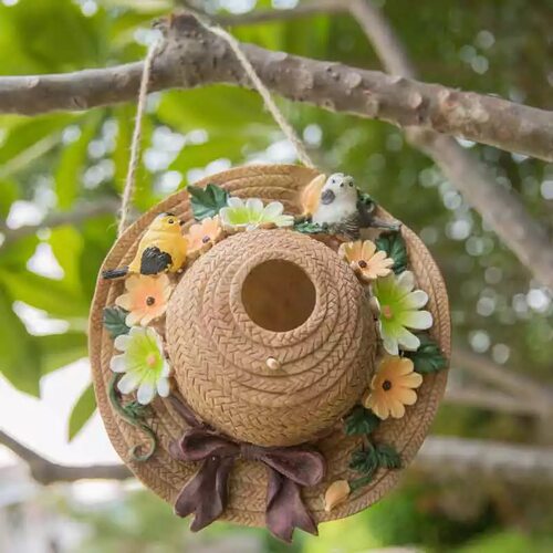 户外花园庭院收纳柜子草帽挂饰