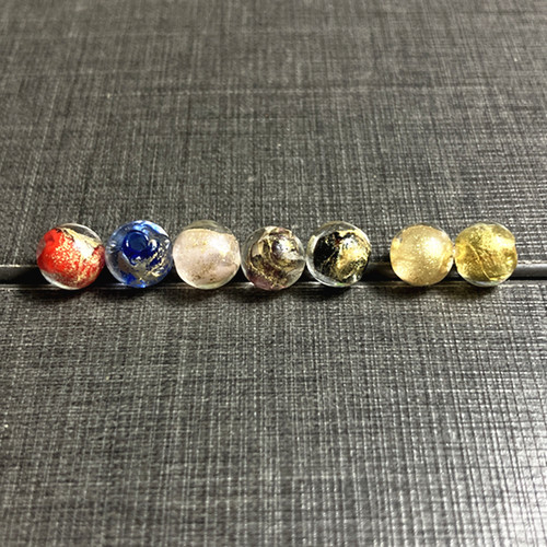 金银箔琉璃珠子DIY饰品配件