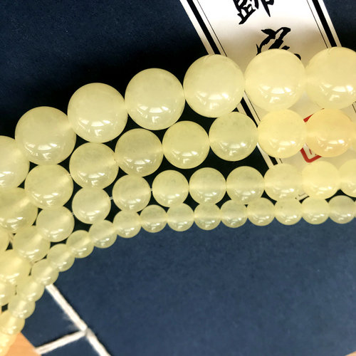 diy浅黄色玉髓半成品长条散珠