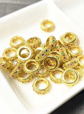 铜镀金跑环配件手工DIY