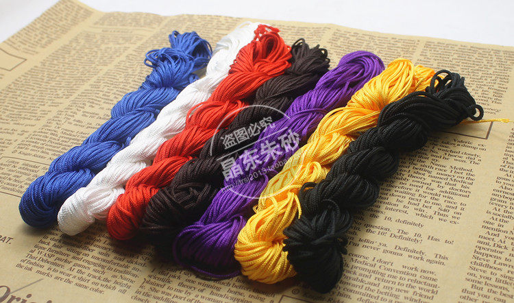 JADE THREAD CHINESE KNOT BRAIDED WIRE 1.0 THICK 1.5 THICK VAJRA STAR MOON BODHI HAND STRING ROPE BUDDHA BEAD ROPE