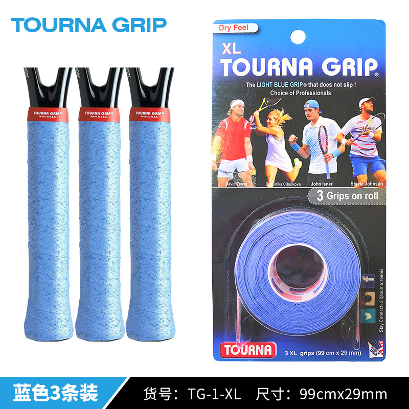 thumbnail for Tourna Sweat-Absorbing Tape for Tennis Rackets, Sampras's Glossy Sticky Matte Dry Grip for Badminton Rackets