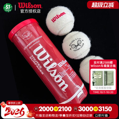 Wilson比赛罐装有压网球
