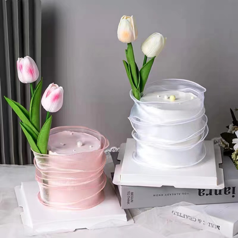 郁金香蛋糕模型仿真2023新款网红小红书情人节假蛋糕橱窗塑胶摆件