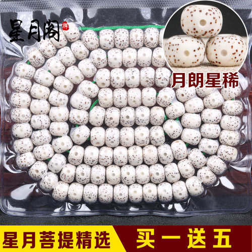 真海南料星月菩提子大留白月朗星稀108颗佛珠手串项链正月针尖星 - 封面