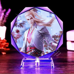 不良人尸祖侯卿手办发光模型李星云书桌摆件水晶小夜灯周边礼物