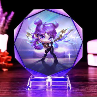 云顶之弈小小英雄手办卡莎金铲铲桌面摆件水晶模型送同学生日礼物