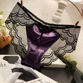 轻熟风 2020新品 欧美性感蕾丝内裤 女士中低腰透明少妇诱惑三角裤