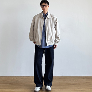 SIIIEND美系老钱复古基础款百搭休闲宽松夹克翻领男情侣外套