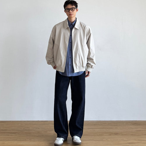 SIIIEND美系老钱复古基础款百搭休闲宽松夹克翻领男情侣外套