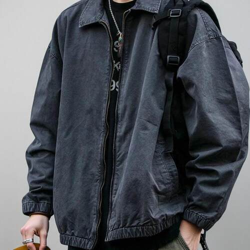 ▲水洗做旧翻领夹克男▲