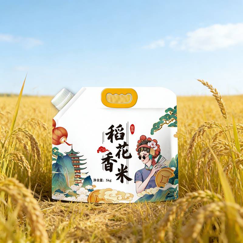 五谷杂粮袋密封收纳分装袋吸嘴袋防潮加厚大米包装袋手提加厚定制