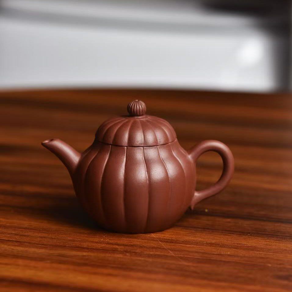 圆条壶宜兴紫砂壶紫砂一厂厂壶老壶小容量小品壶年糕土纯手工70cc