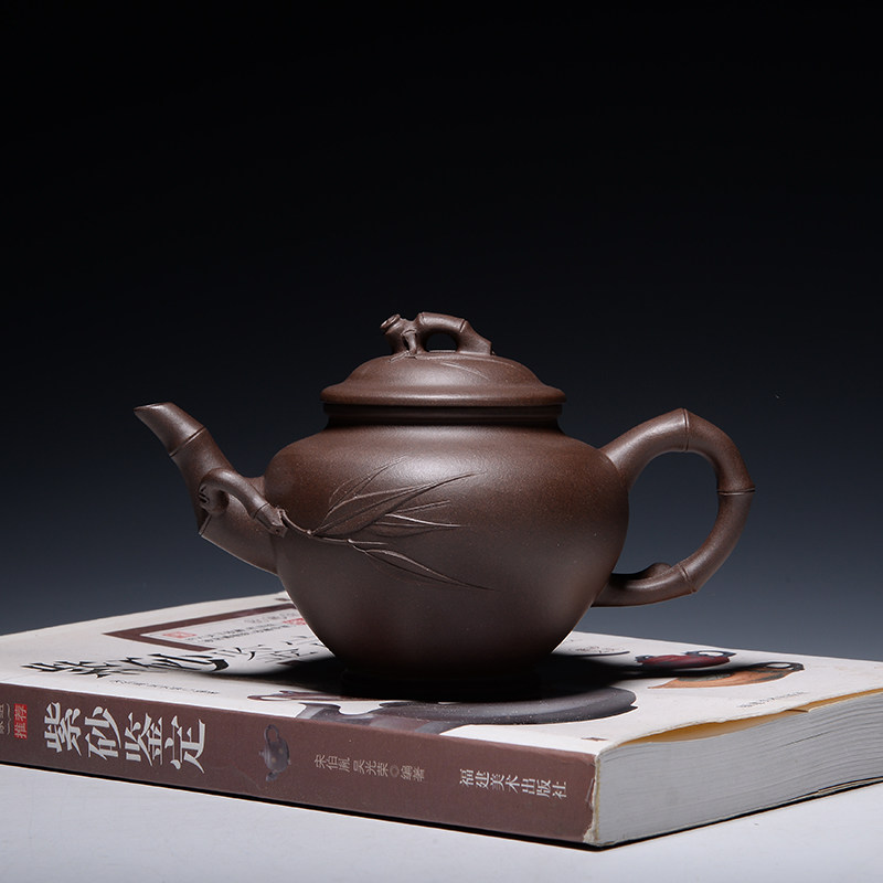 竹报春壶 宜兴国营紫砂一厂厂版黑星砂 厂壶老壶 名家纯手工