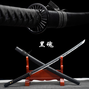 龙泉刀剑日本武士刃一体锻打太刀收藏摆件武士道防身冷兵器未开刃