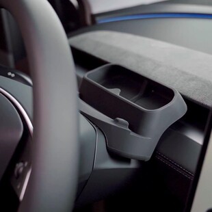 适用于特斯拉model3/Y方向盘后车载手机眼镜盒支架二合一防摔防震