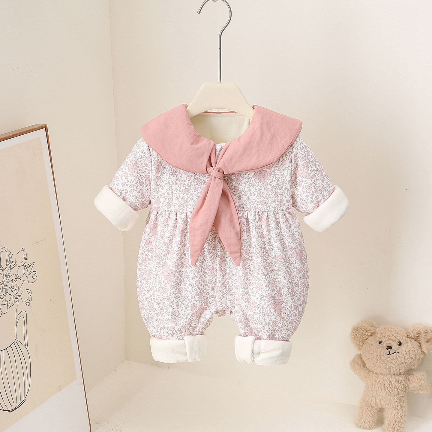 小月龄女宝宝衣服秋冬薄棉哈衣120g婴儿夹棉连体衣a类保暖棉衣洋,童装/婴儿装/亲子装,连身衣/爬服/哈衣,淘宝优惠券,粉丝福利购,淘宝优惠卷