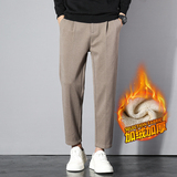 656R/p60常规50高端商务休闲裤2023冬季男加绒加厚磨毛呢西裤主推，男装休闲裤，星座201-3