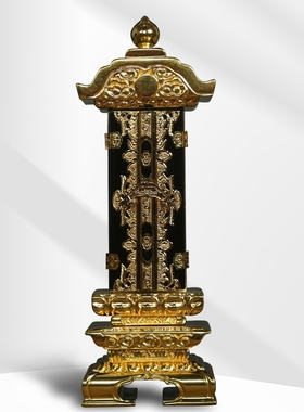 实木牌位摆件拷漆工艺龙头龙牌