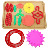 铜钱元 宝寿桃叶子玉米印痕寿包模具花样馒头饽饽饼干蛋糕切压面食