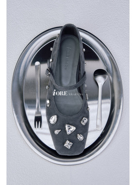 IORE理想矿石设计师原创 如暗夜闪着光的梦境水钻平底玛丽珍单鞋