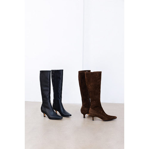 IORE包腿显瘦弹力羊皮细跟及膝靴