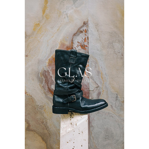 GLAS工匠系列水洗马腰皮骑士靴