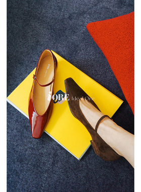 IORE理想矿石原创2025早春新款 法式优雅极简方头低跟玛丽珍单鞋