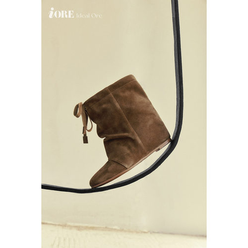 IORE理想矿石抽绳口袋坡跟短靴