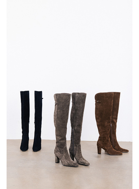 IORE理想矿石原创 两穿复古时髦低调气质显腿长腿瘦高跟过膝长靴