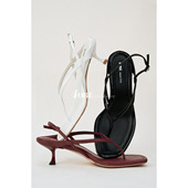 极简线条舒适柔美优雅中跟夹趾人字凉鞋 IORE理想矿石 松弛与正式