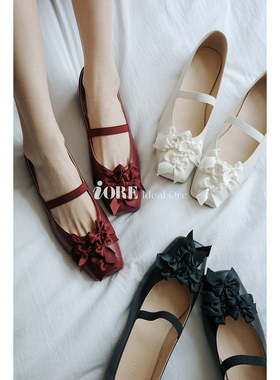 IORE理想矿石设计师原创 2025新款轻盈如舞步步生花芭蕾舞平底鞋