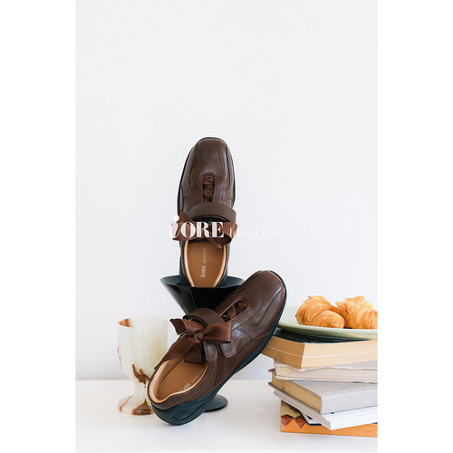 IORE蝴蝶结植鞣油蜡皮休闲鞋