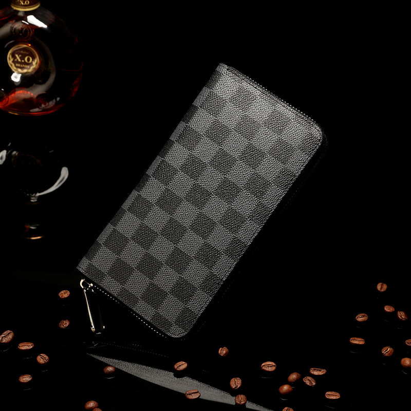 2023lvog真皮手拿包手机包休闲钱夹奢侈品手包对折牛皮钱包男潮