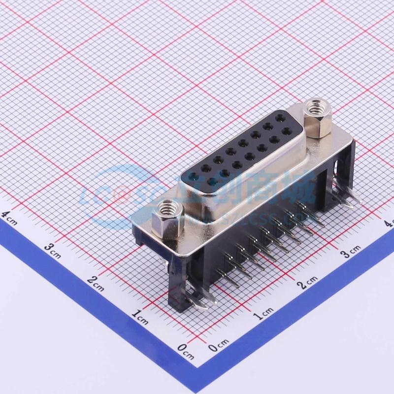 DS1037-15FNAKT74-0CC 弯插 D-Sub 母 15P 弯插 D-Sub/VGA连接器